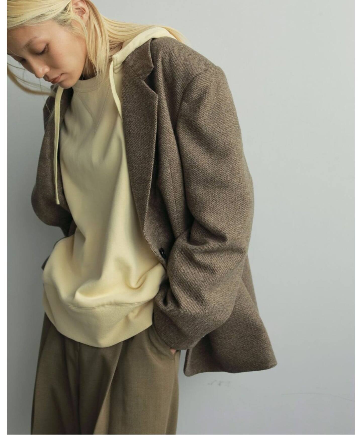 anuke Herringbone Wool Jacket（テーラードジャケット）｜BOICE FROM 