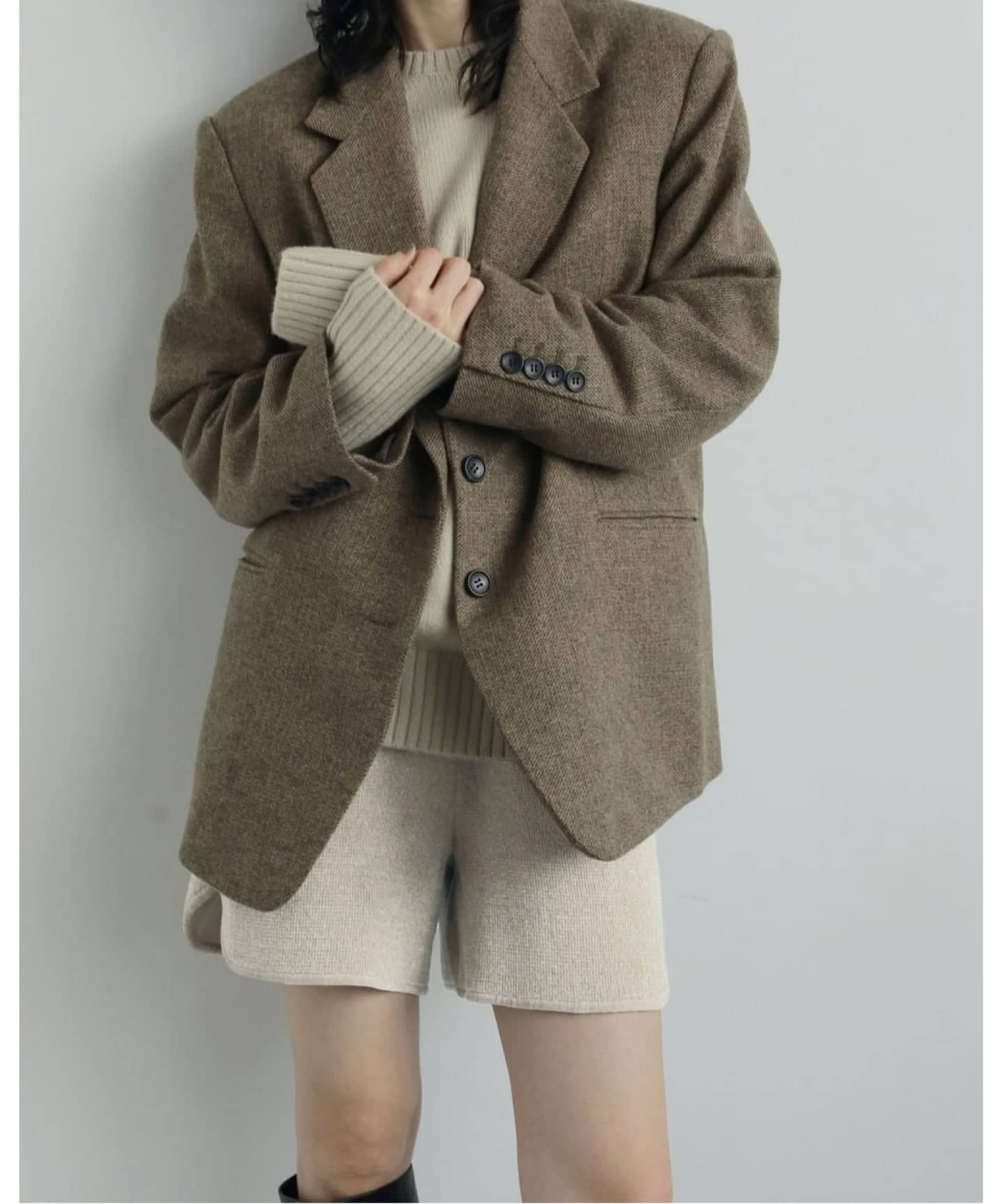 anuke Herringbone Wool Jacket（テーラードジャケット）｜BOICE FROM