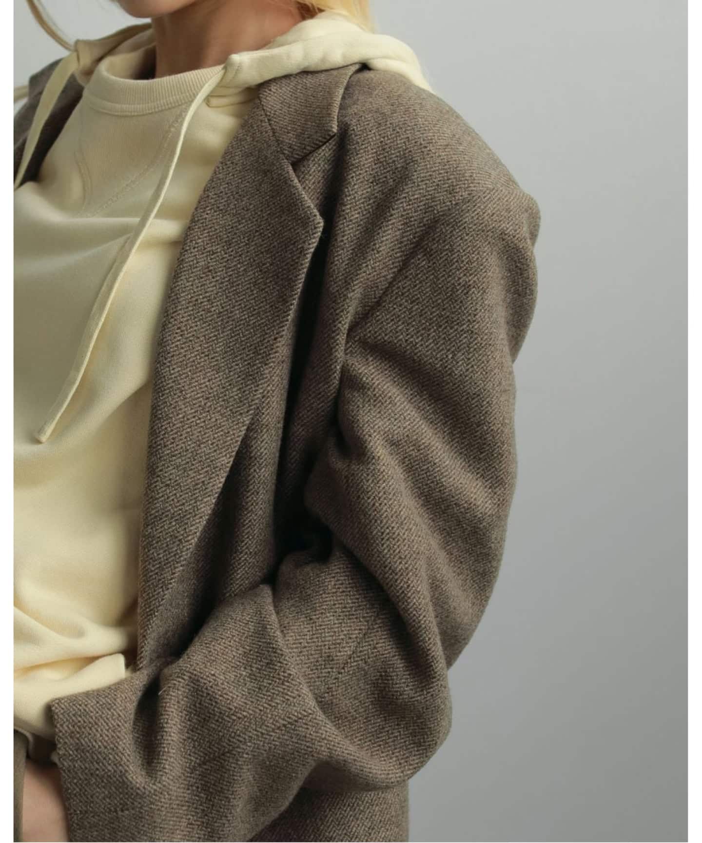 anuke Herringbone Wool Jacket（テーラードジャケット）｜BOICE FROM