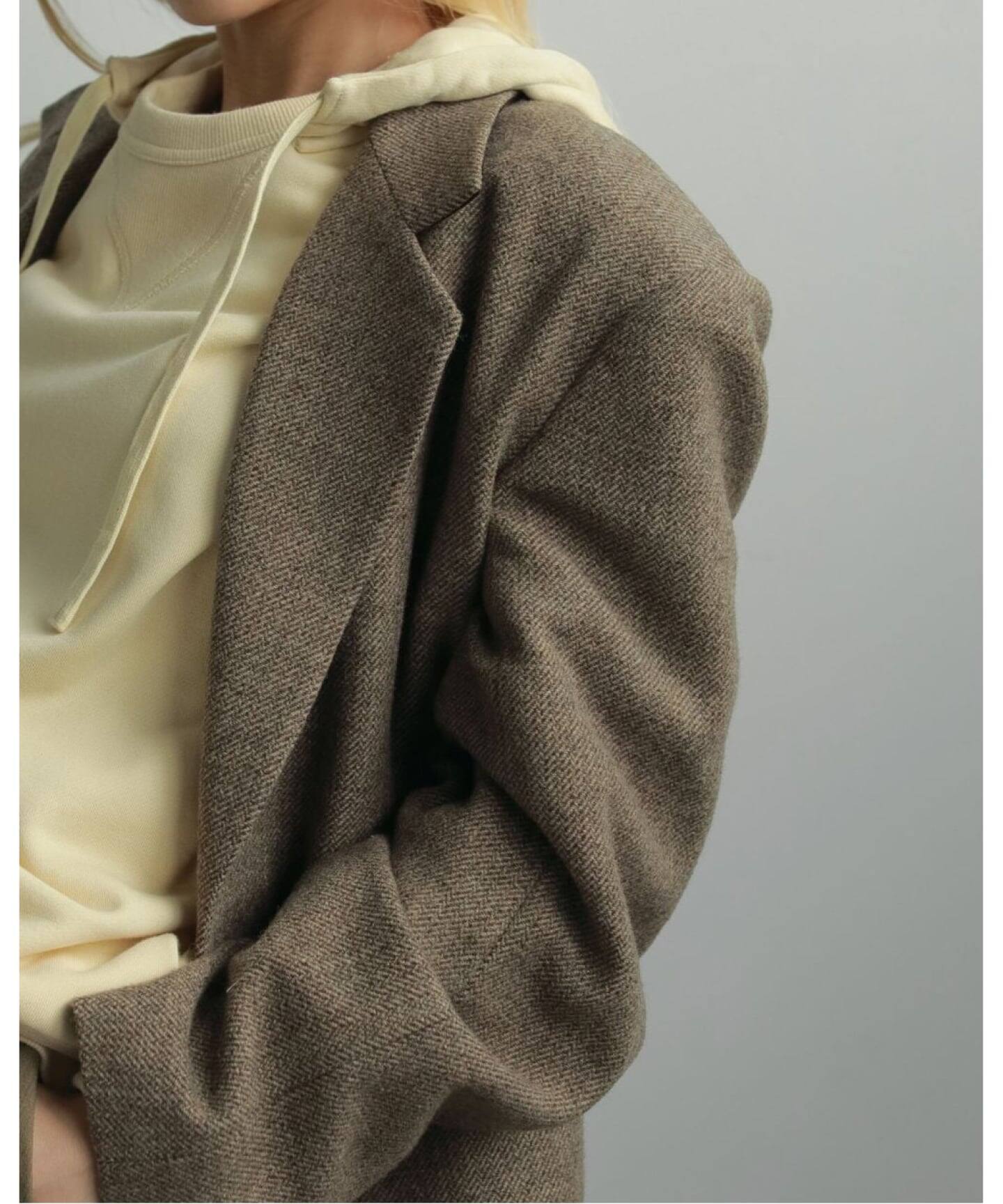 anuke Herringbone Wool Jacket（テーラードジャケット）｜BOICE FROM 