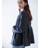 【洗える】トリプルクロスペプラムジャケット