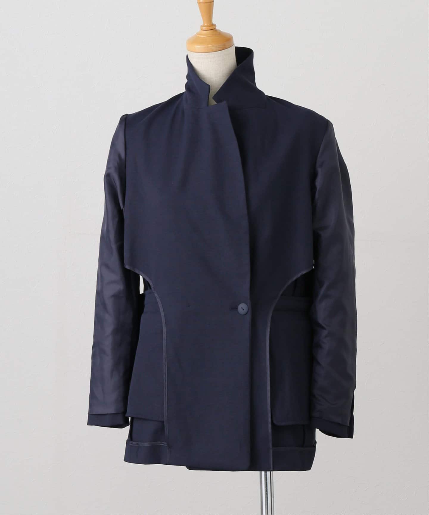 【美品】ラ トータリテ 綿麻ストレッチダブルジャケット サイズ38 綿麻ストレッチダブルジャケット（テーラードジャケット）｜La