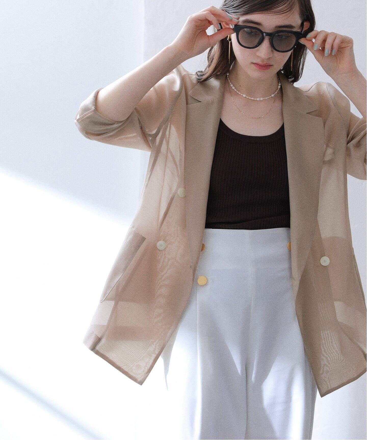 洗える】ウォッシャブルシアージャケット（テーラードジャケット