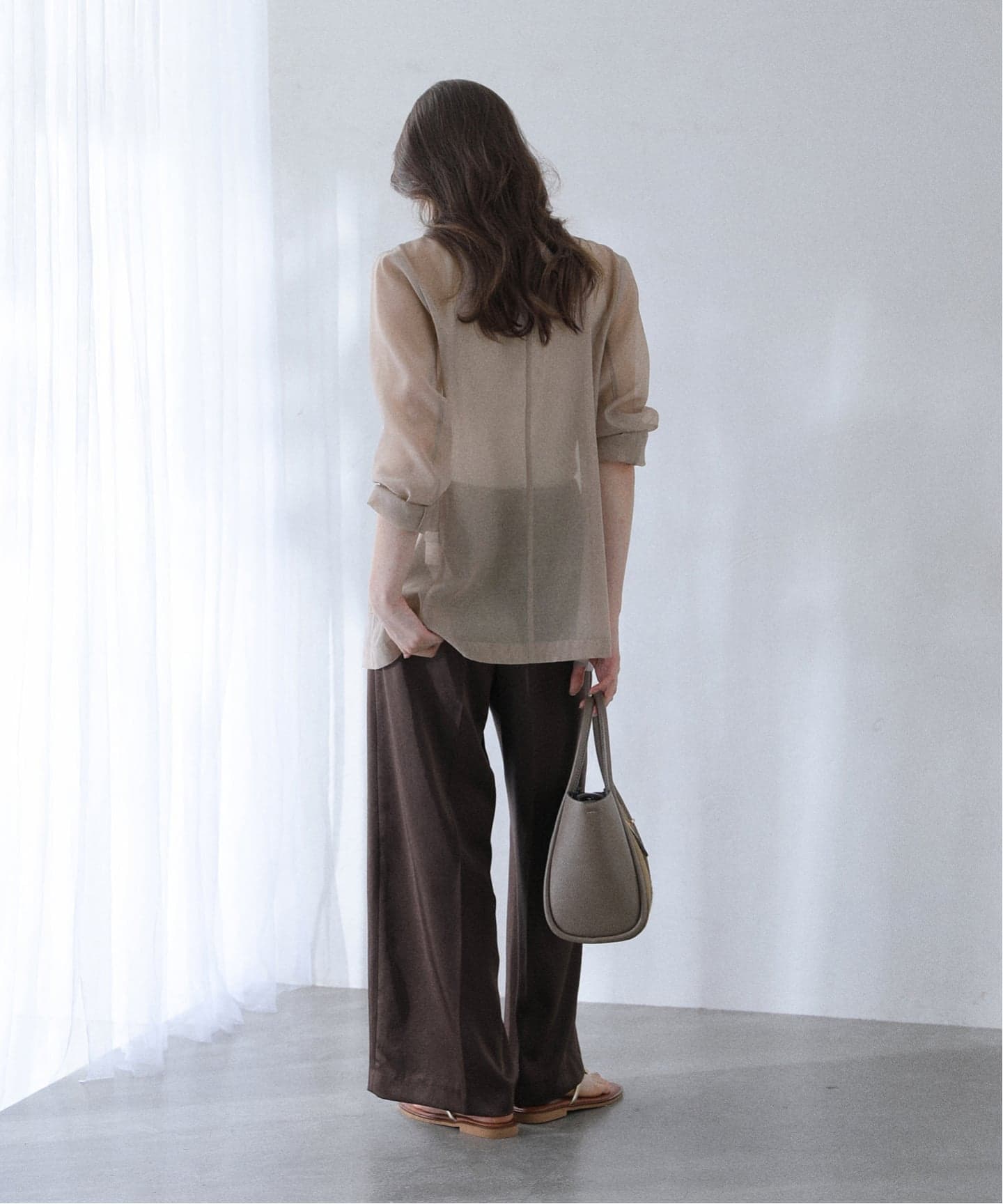LaTotalite 【洗える】ウォッシャブルシアージャケット　ブラック　38 洗える】ウォッシャブルシアージャケット（テーラードジャケット