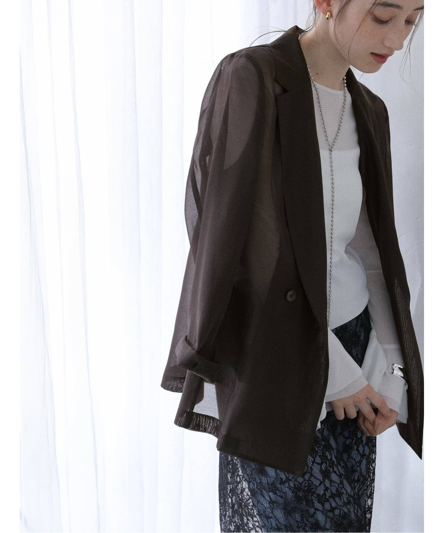 追加》【洗える】ウォッシャブルシアージャケット（テーラード