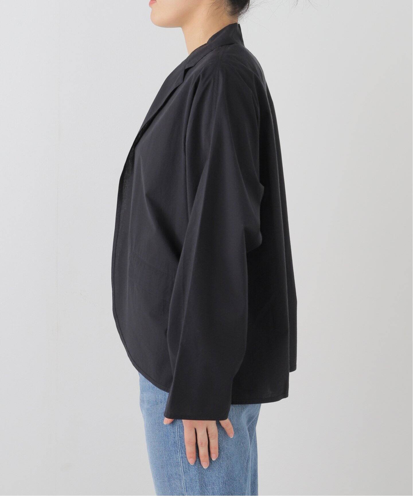 25ss 洗える TICCA/ティッカ ハーフシャツジャケット ネイビー 洗える】TICCA/ティッカ ハーフシャツジャケット（テーラード