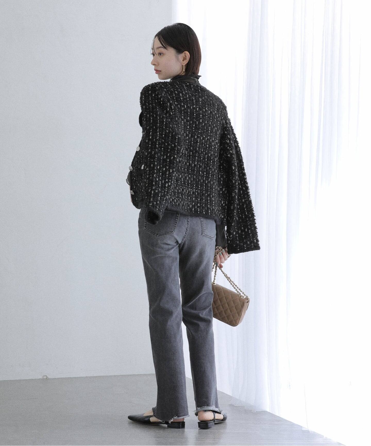 【新品】トラッツォドンナ　ツィードジャケット 予約》【洗える】TORRAZZO DONNA/トラッゾドンナ 別注 ツィード