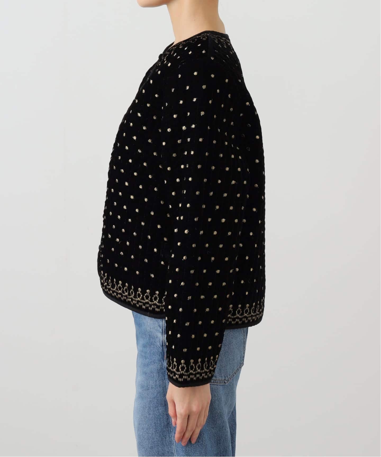 洗える】TORRAZZO DONNA/トラッゾドンナ ベロアエンブロイダリー