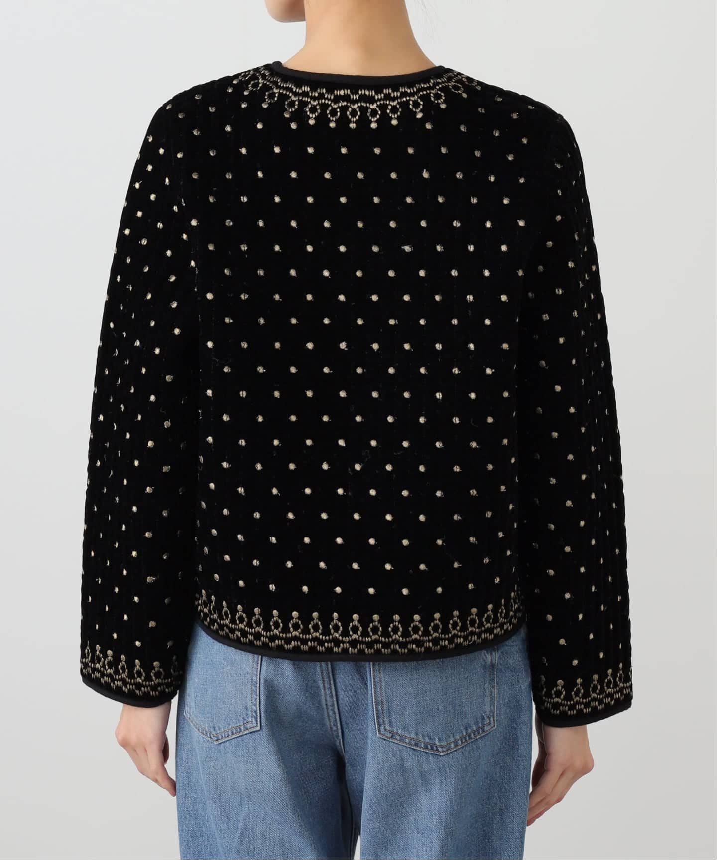 洗える】TORRAZZO DONNA/トラッゾドンナ ベロアエンブロイダリー