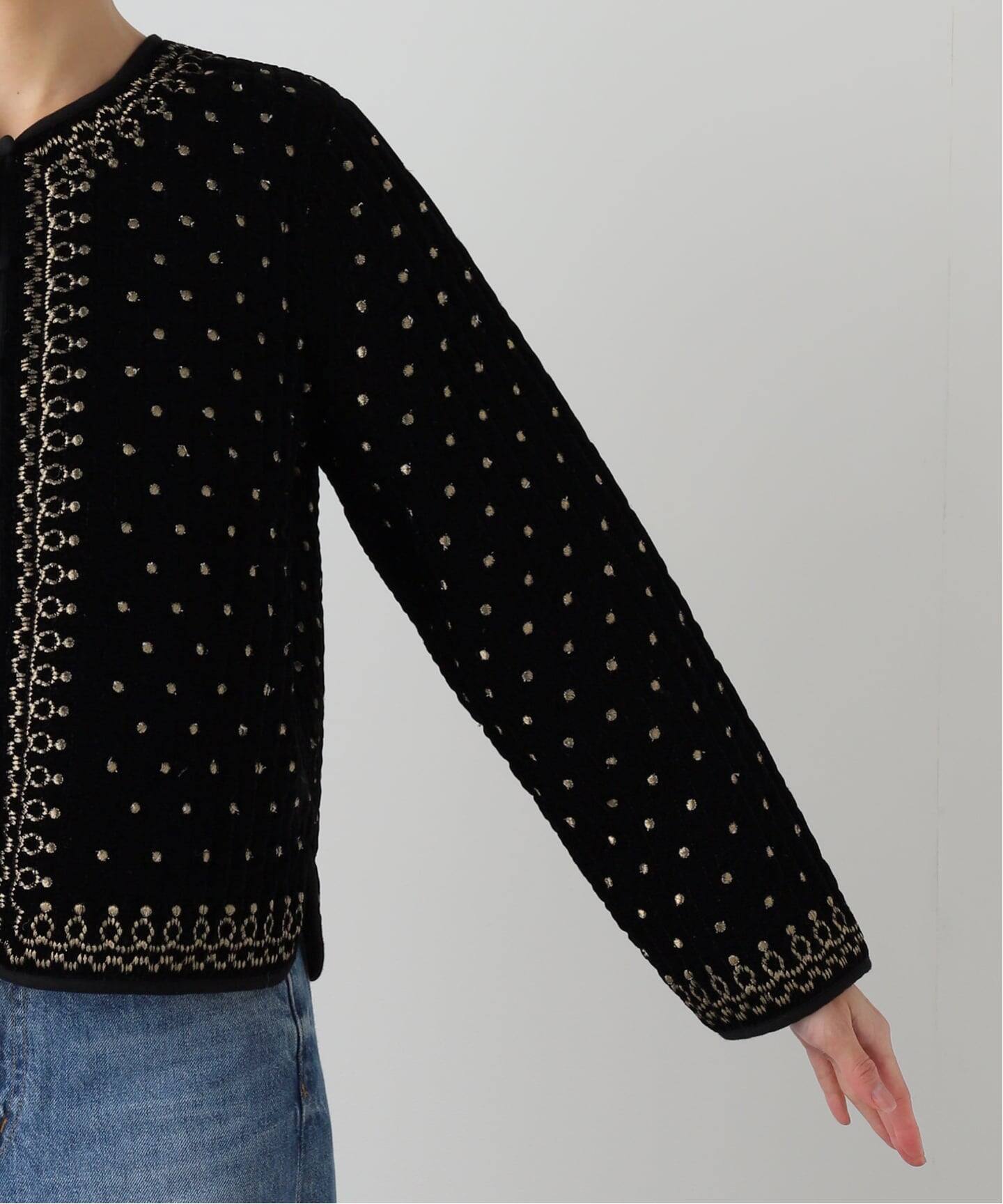 洗える】TORRAZZO DONNA/トラッゾドンナ ベロアエンブロイダリー