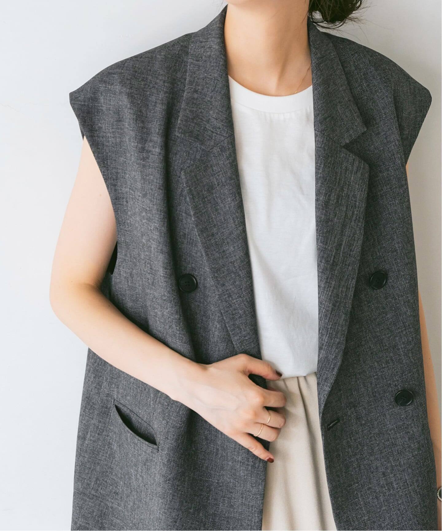 追加》メランジダブルブレストジレ（ジレ）｜Spick and Span（スピック