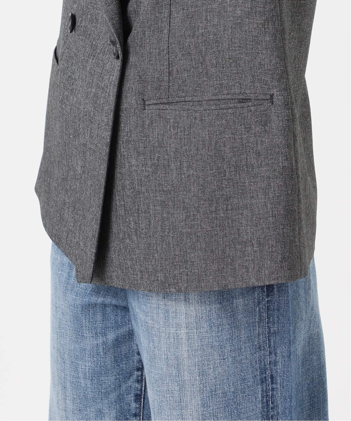 スピック&amp;スパン 25AW メランジダブルブレストジレ ベスト 38 グレー 追加》メランジダブルブレストジレ（ジレ）｜Spick & Span（スピック