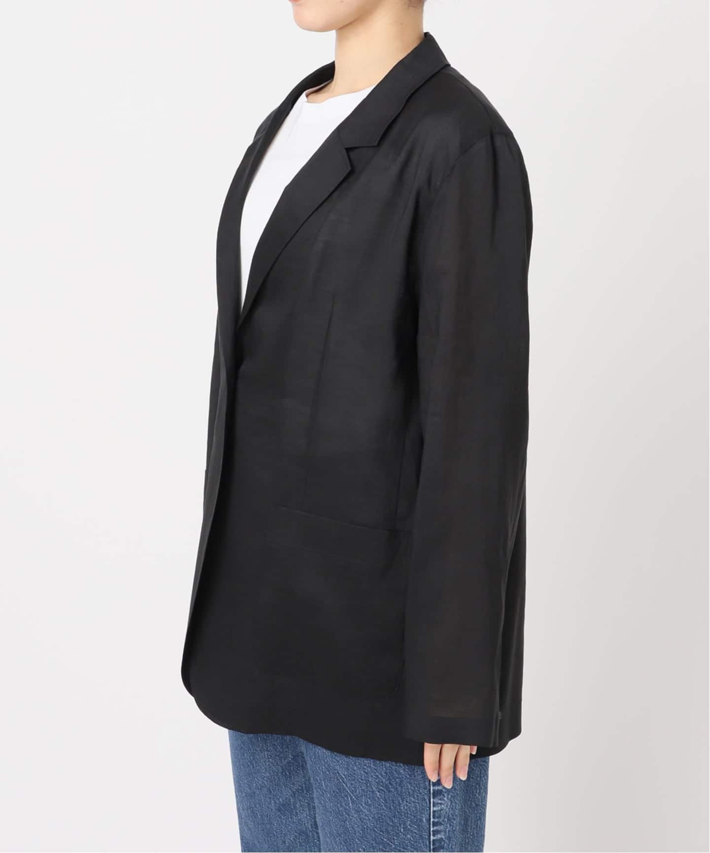 【美品】 スピックアンドスパン ラミーサイドスリットオーバージャケット Spick & Span（スピックアンドスパン）の「ラミーサイドスリット