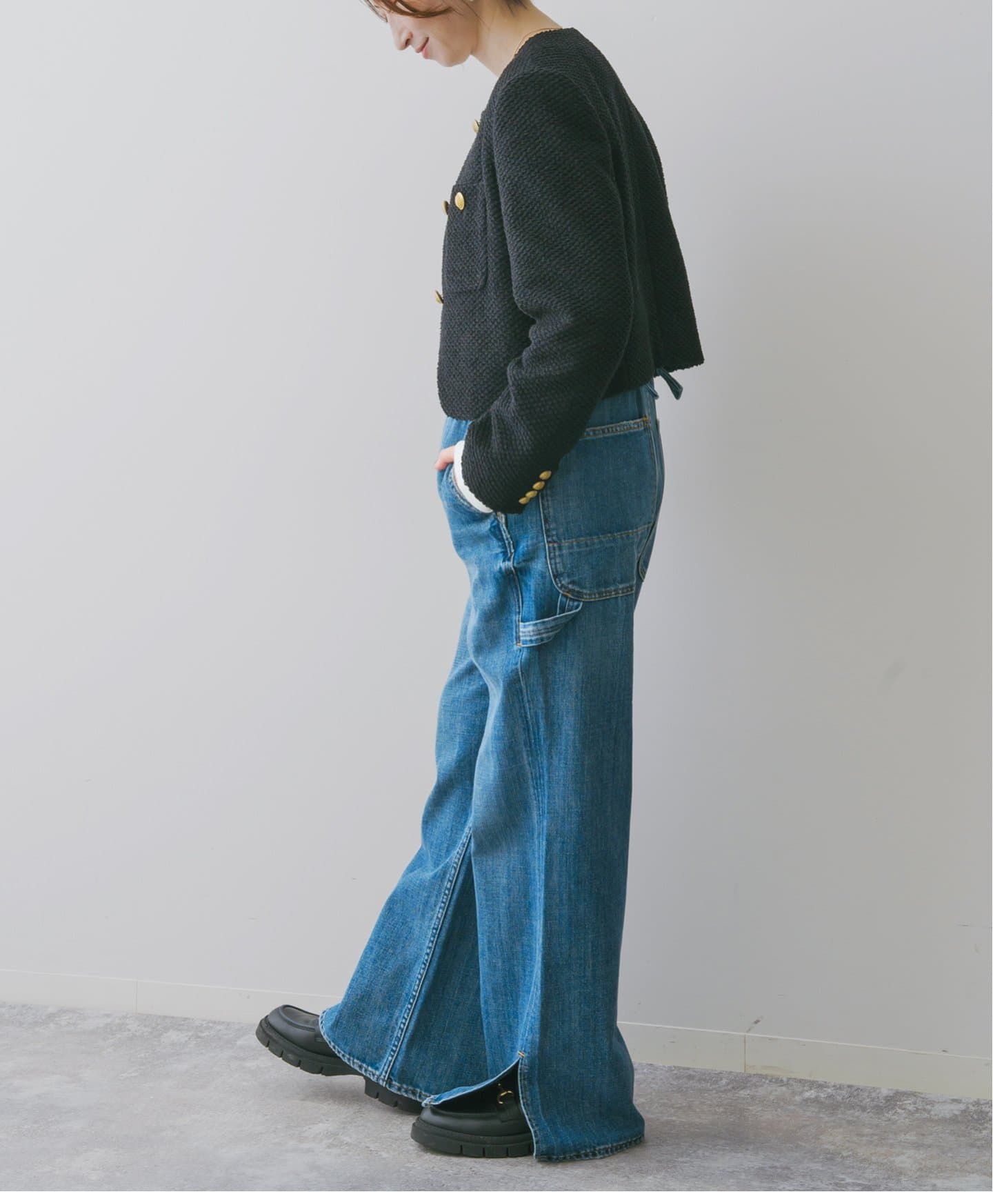 2025年 スピックアンドスパン ループヤーンツイードジャケット 2025年 スピックアンドスパン ループヤーンツイードジャケット