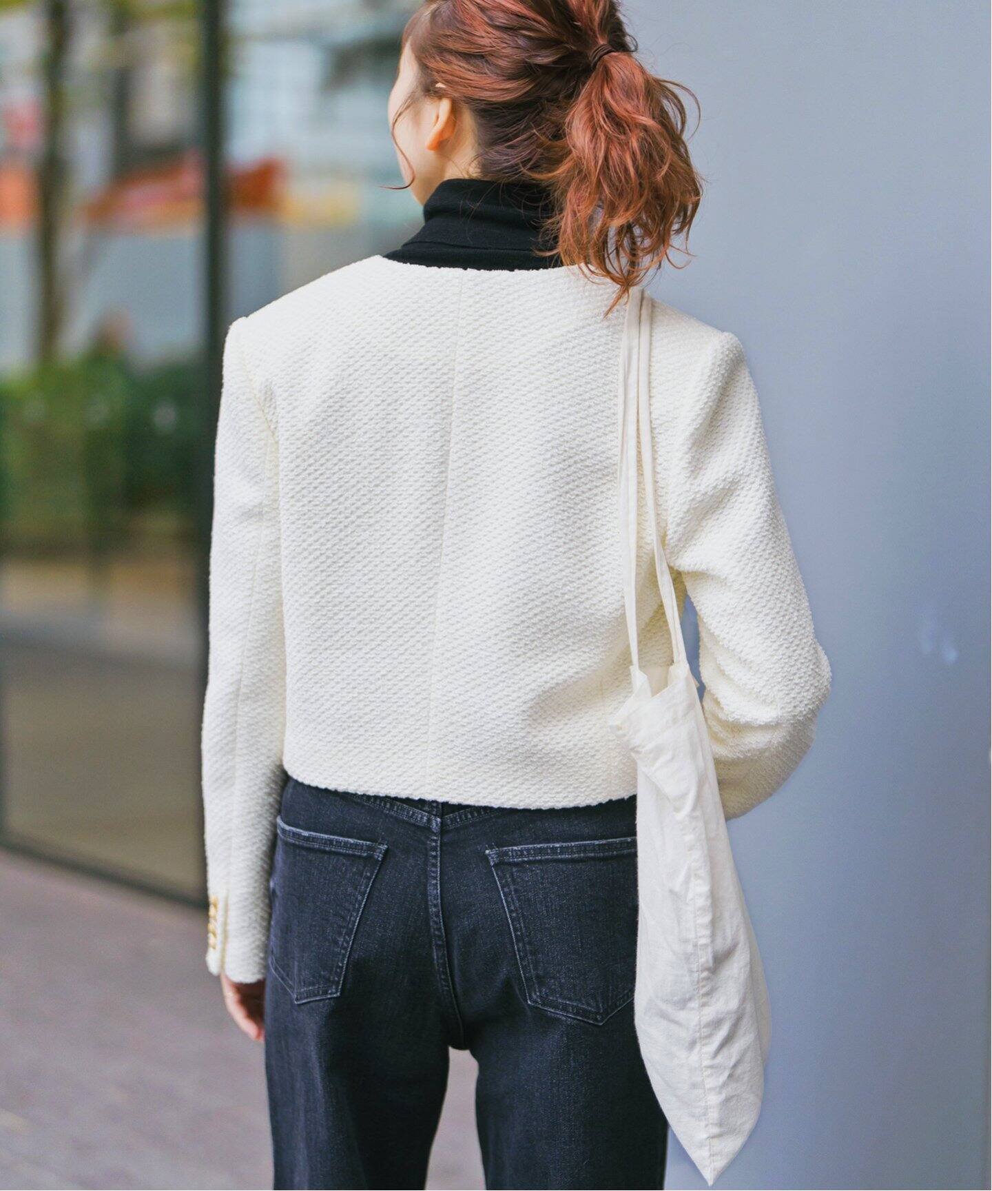 ループヤーンツイードジャケット（ノーカラージャケット）｜Spick and  