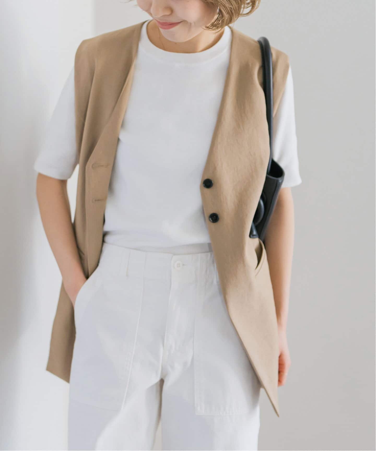 新品　Spick and Span PEカルゼVカラージレ 追加》PEカルゼVカラージレ（ジレ）｜Spick and Span（スピック