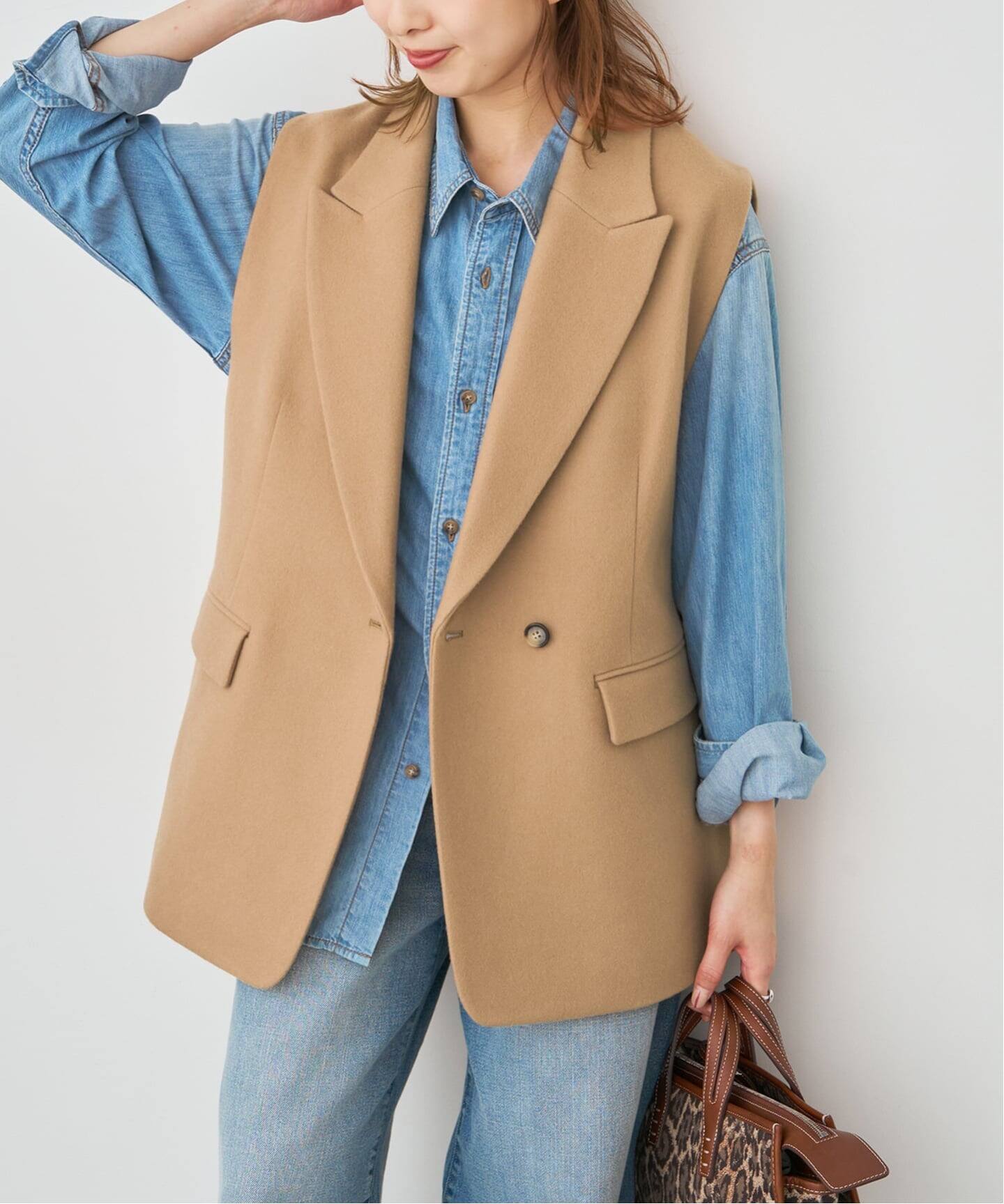 新品 spick and span メルトンジレ ノースリーブ ジャケット メルトンジレ（ジレ）｜Spick & Span（スピック＆スパン）の通販