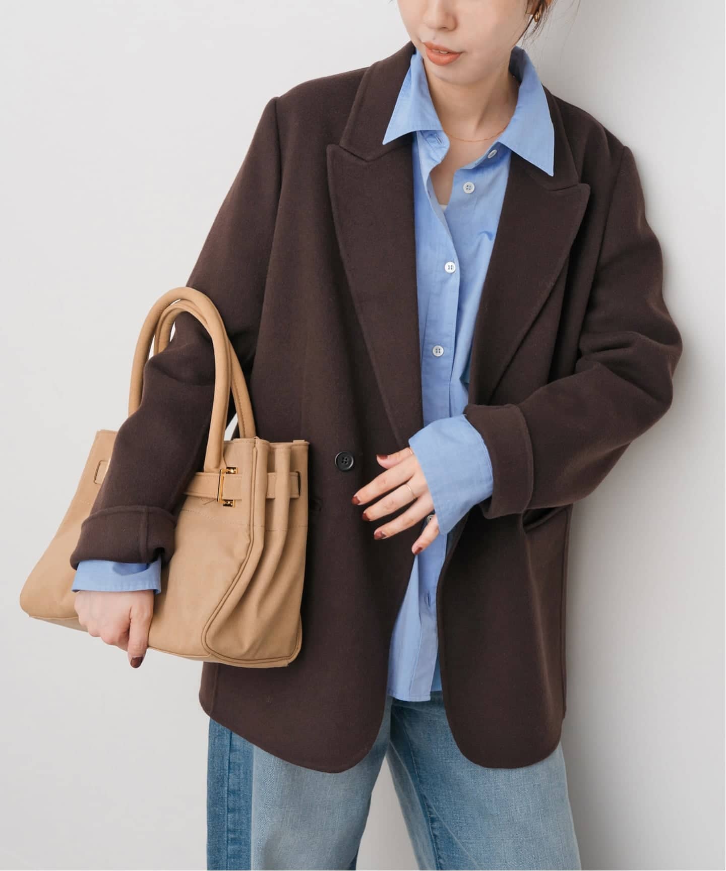 120Sビーバーピークドラベルジャケット（その他ブルゾン／アウター