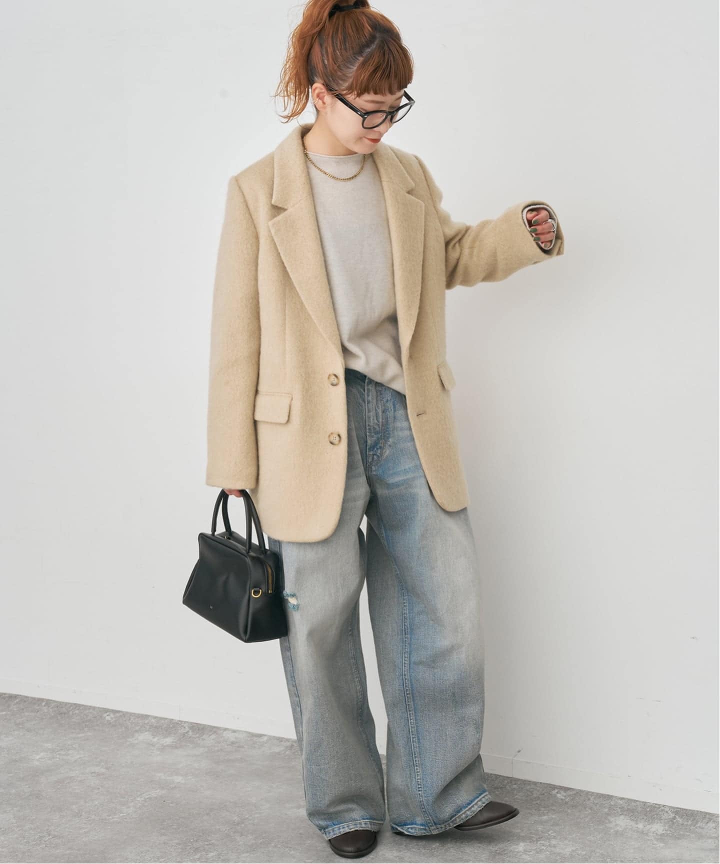 モヘヤブレンド シャギージャケット（その他ブルゾン／アウター