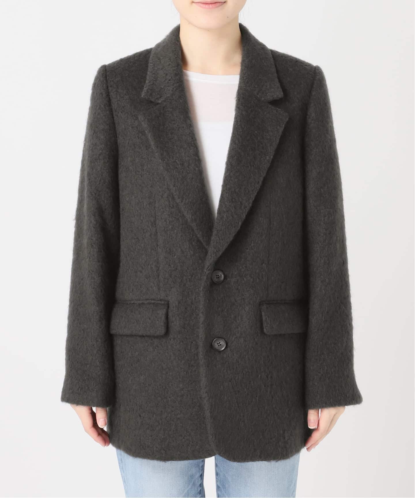 モヘヤブレンド シャギージャケット（その他ブルゾン／アウター