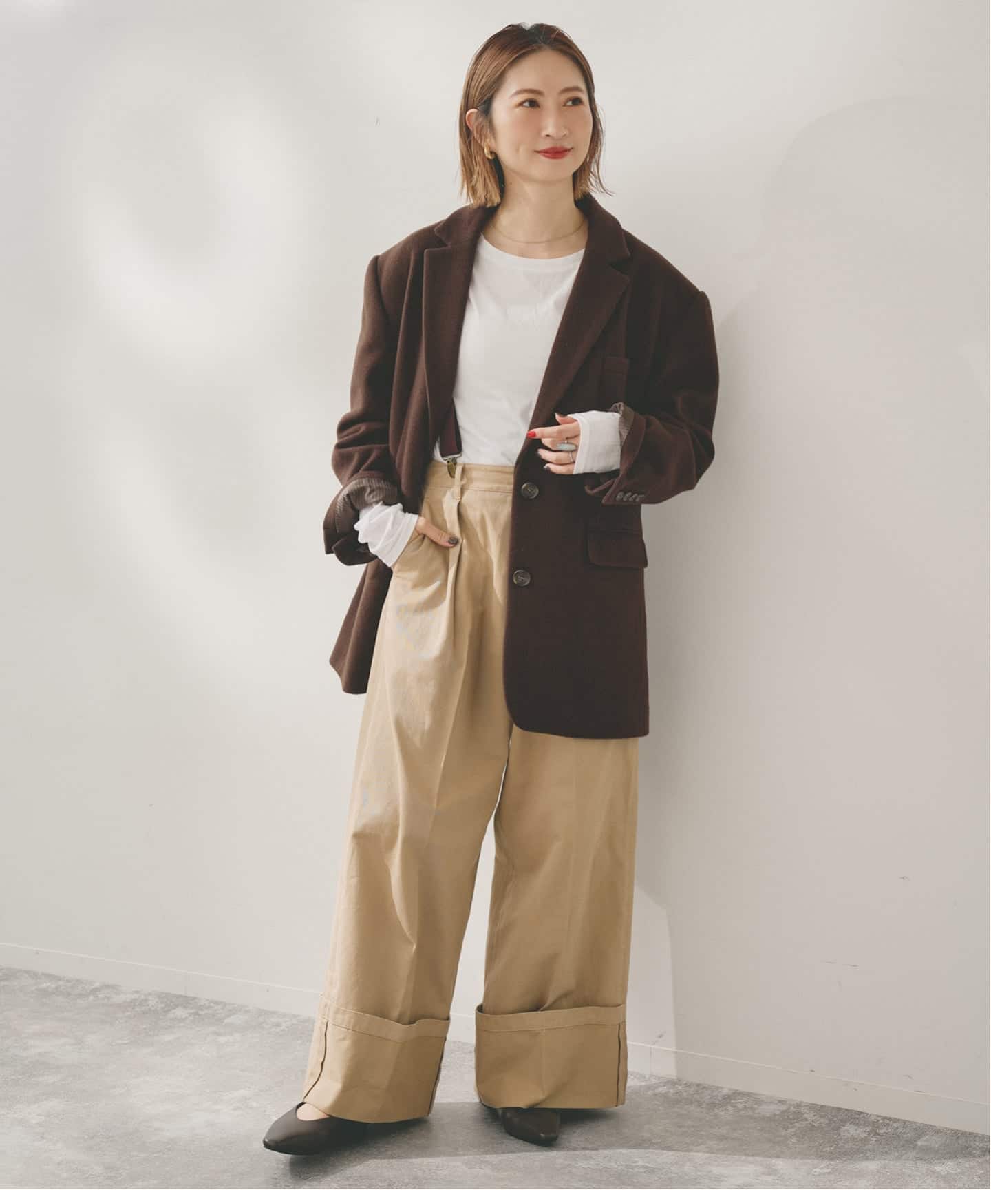 予約》Higuchi*S ビーバーオーバージャケット（テーラード