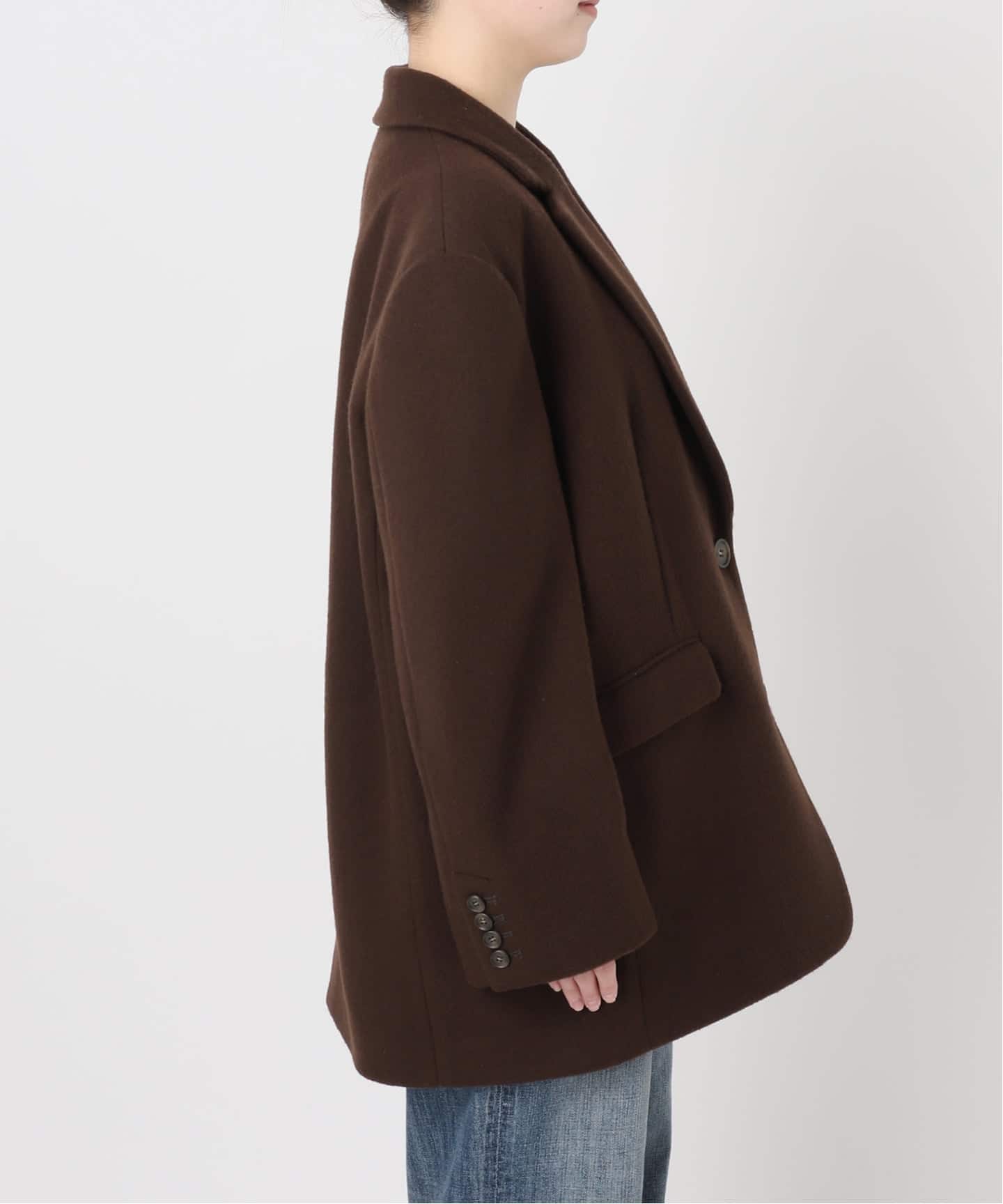 スピックアンドスパン　ベイクルーズ　ブラウン テーラードジャケット　36 スピックアンドスパン ベイクルーズ ブラウン テーラード