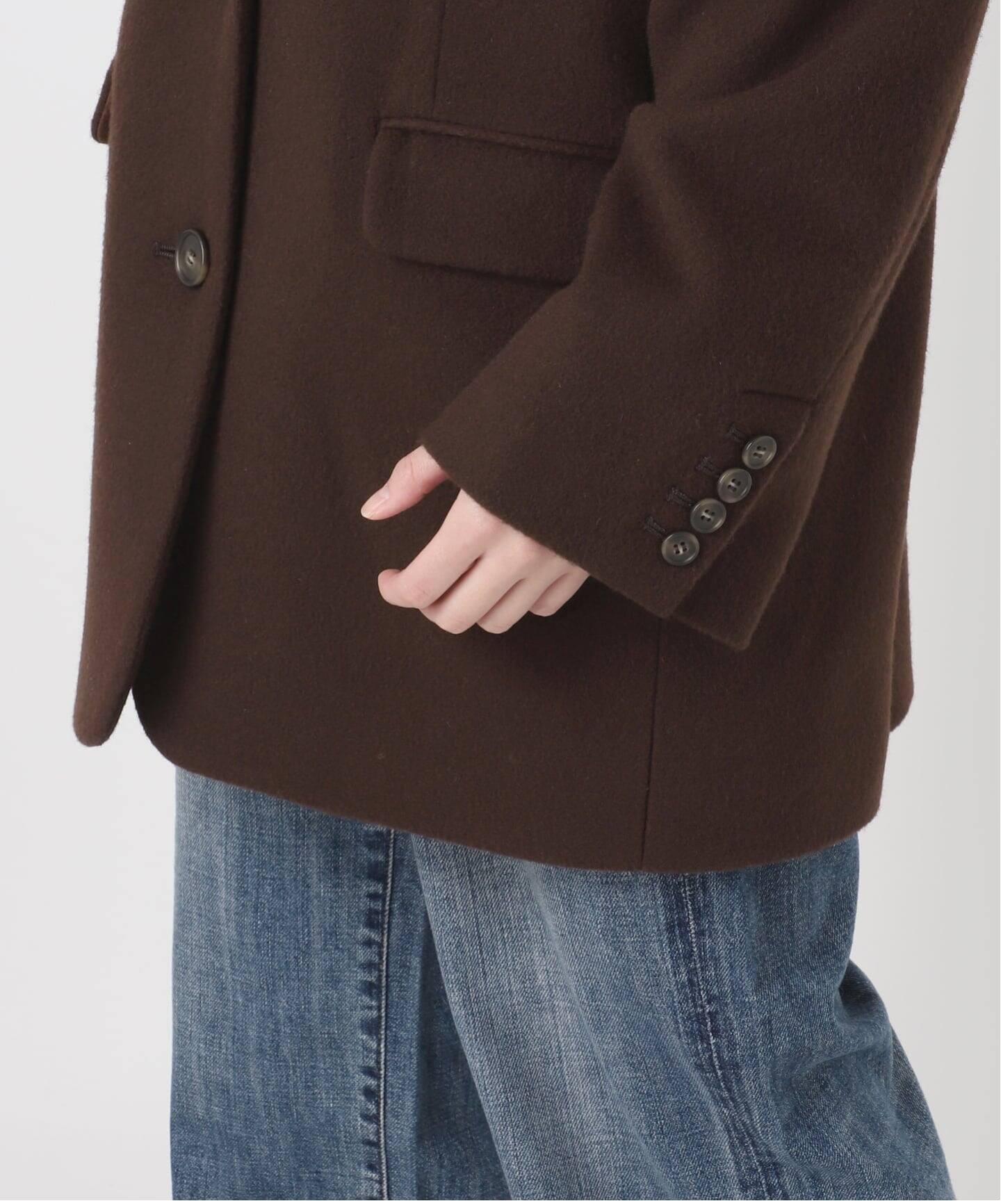 美品▲スピック＆スパン //オーバーテーラードジャケット▲キャメル ゆったり 2つ釦オーバーサイズテーラードジャケット[品番：SHNW0008897