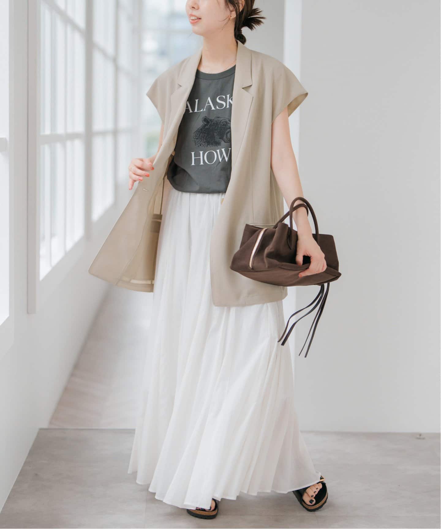 Spick & Span ツイードベスト ジレ ホワイト Spick & Span（ベスト/ジレ）のフリマアイテム一覧