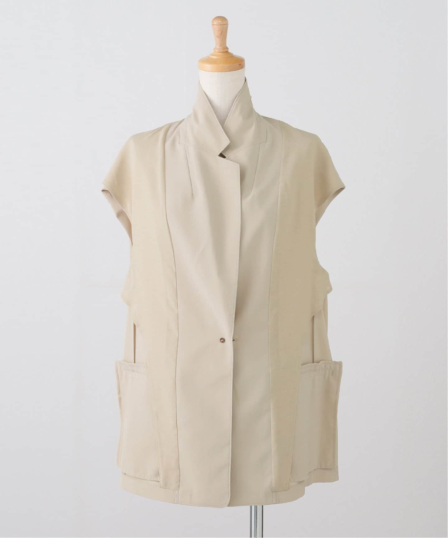 Spick & Span ツイードベスト ジレ ホワイト ハイツイストドライクロスベスト（ジレ）｜Spick and Span