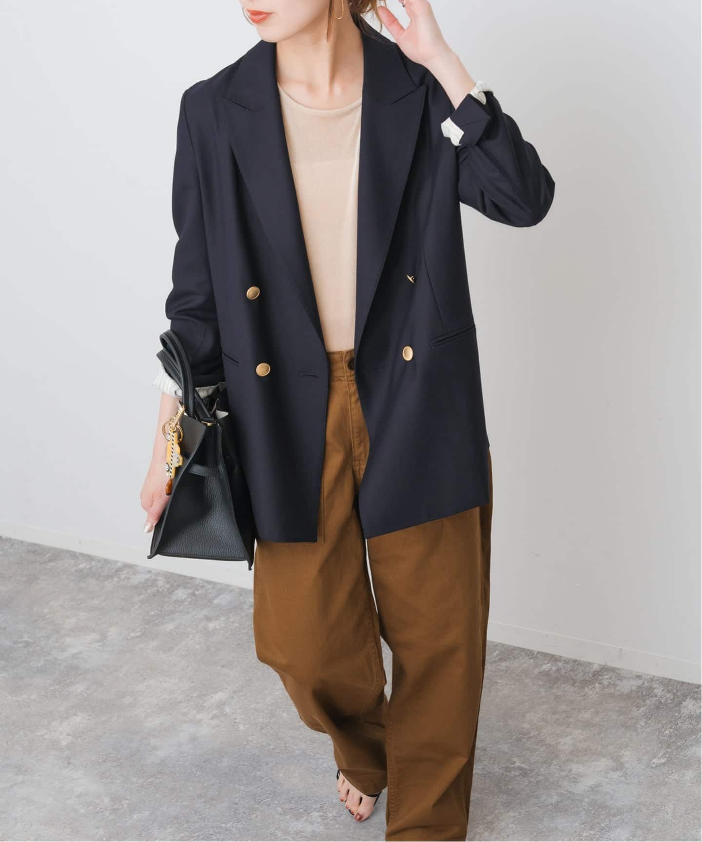 追加予約》ウールブレンドダブルブレストジャケット（テーラード