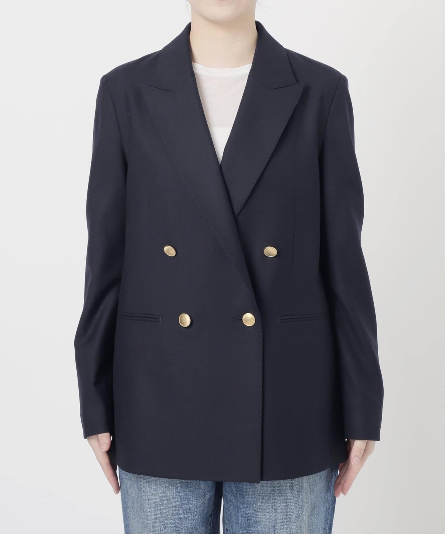 【2024年モデル】スピックアンドスパン　ウールブレンドダブルブレストジャケット 追加予約》ウールブレンドダブルブレストジャケット（テーラード