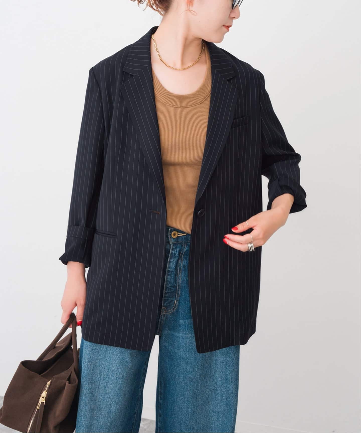 ドレープストライプジャケット（その他ジャケット・スーツ）｜Spick