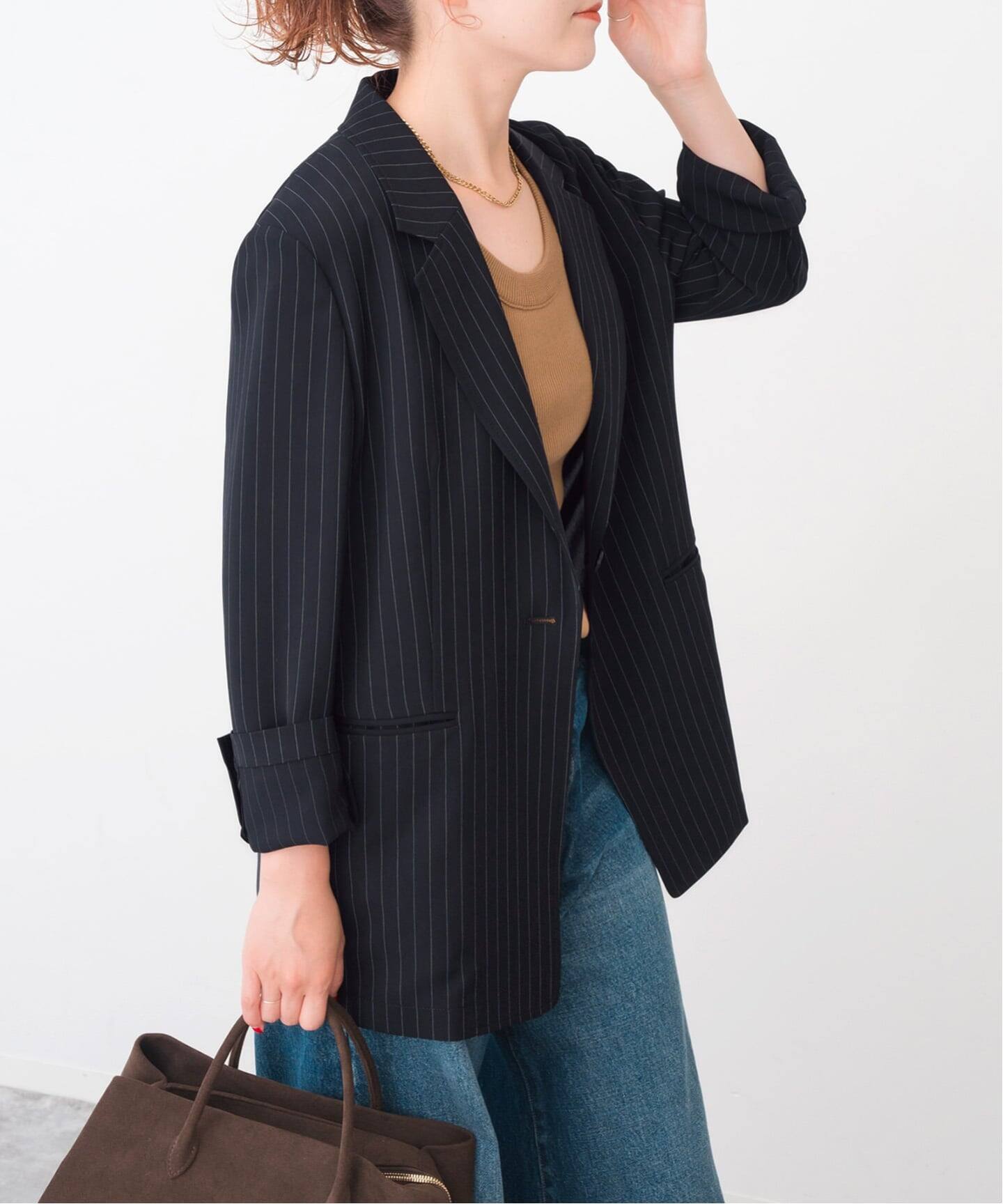 ドレープストライプジャケット（その他ジャケット・スーツ）｜Spick
