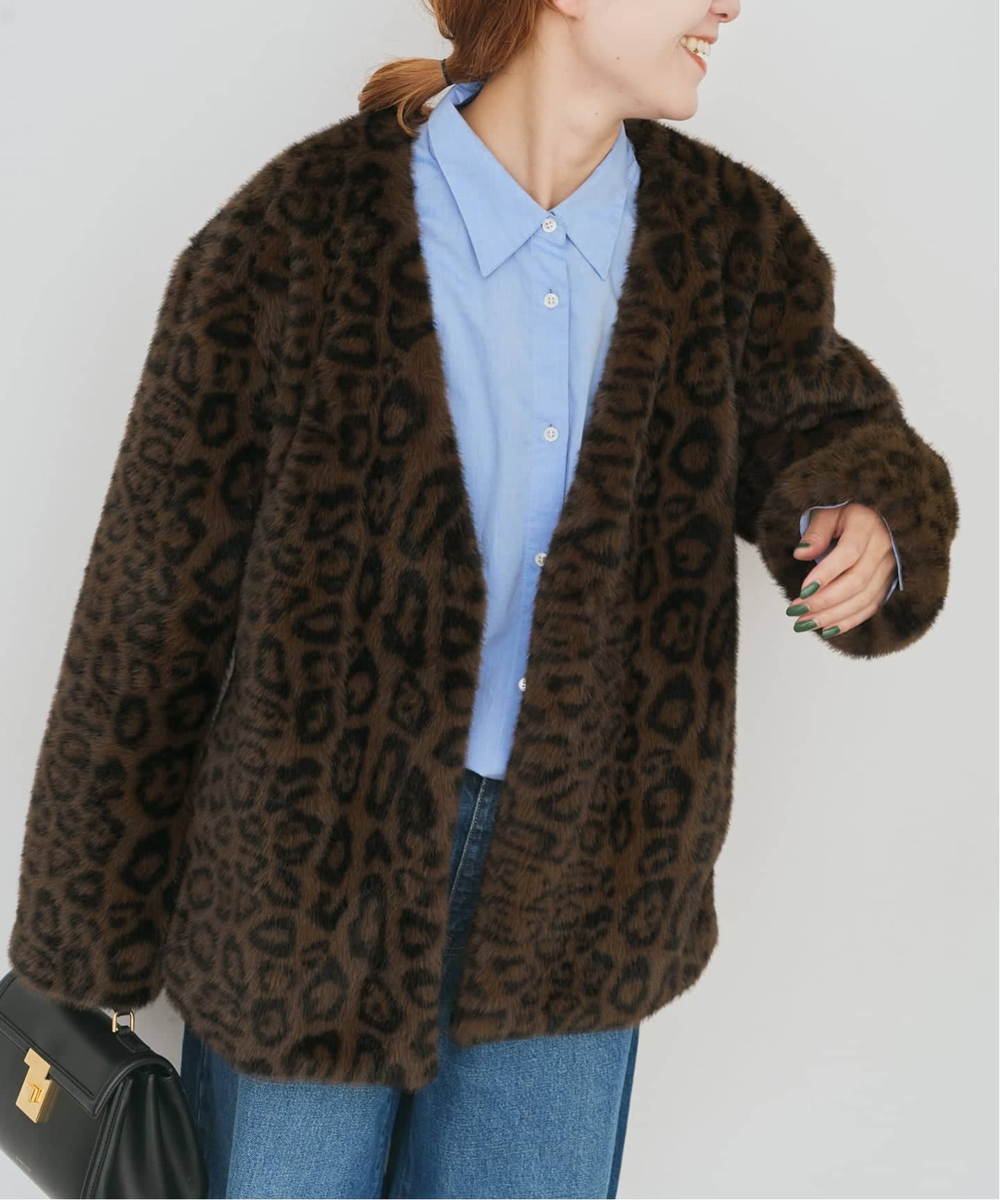 レオパードファージャケット（その他ブルゾン／アウター）｜Spick and