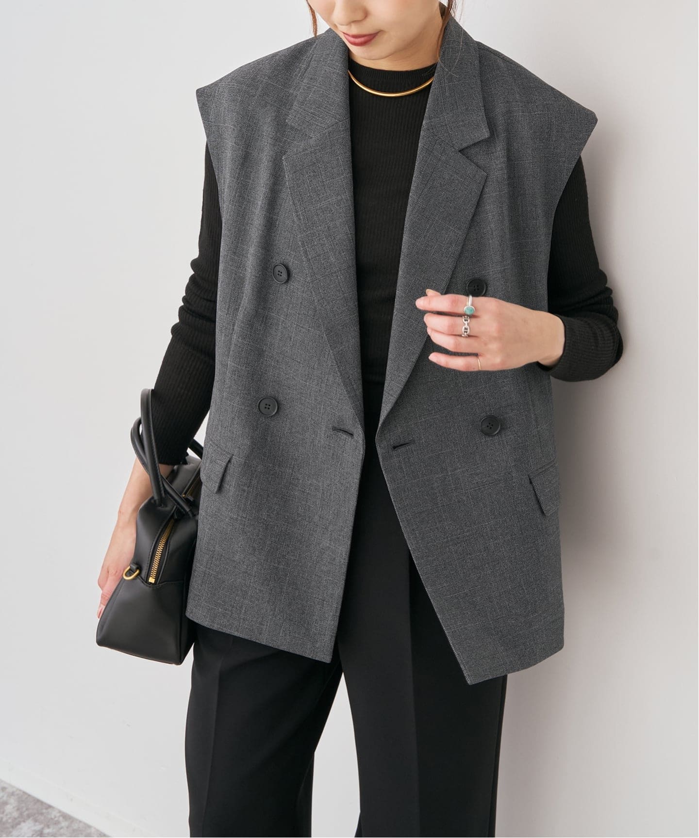 カラーミックスツィードダブルブレストジレ（ジレ）｜Spick and Span