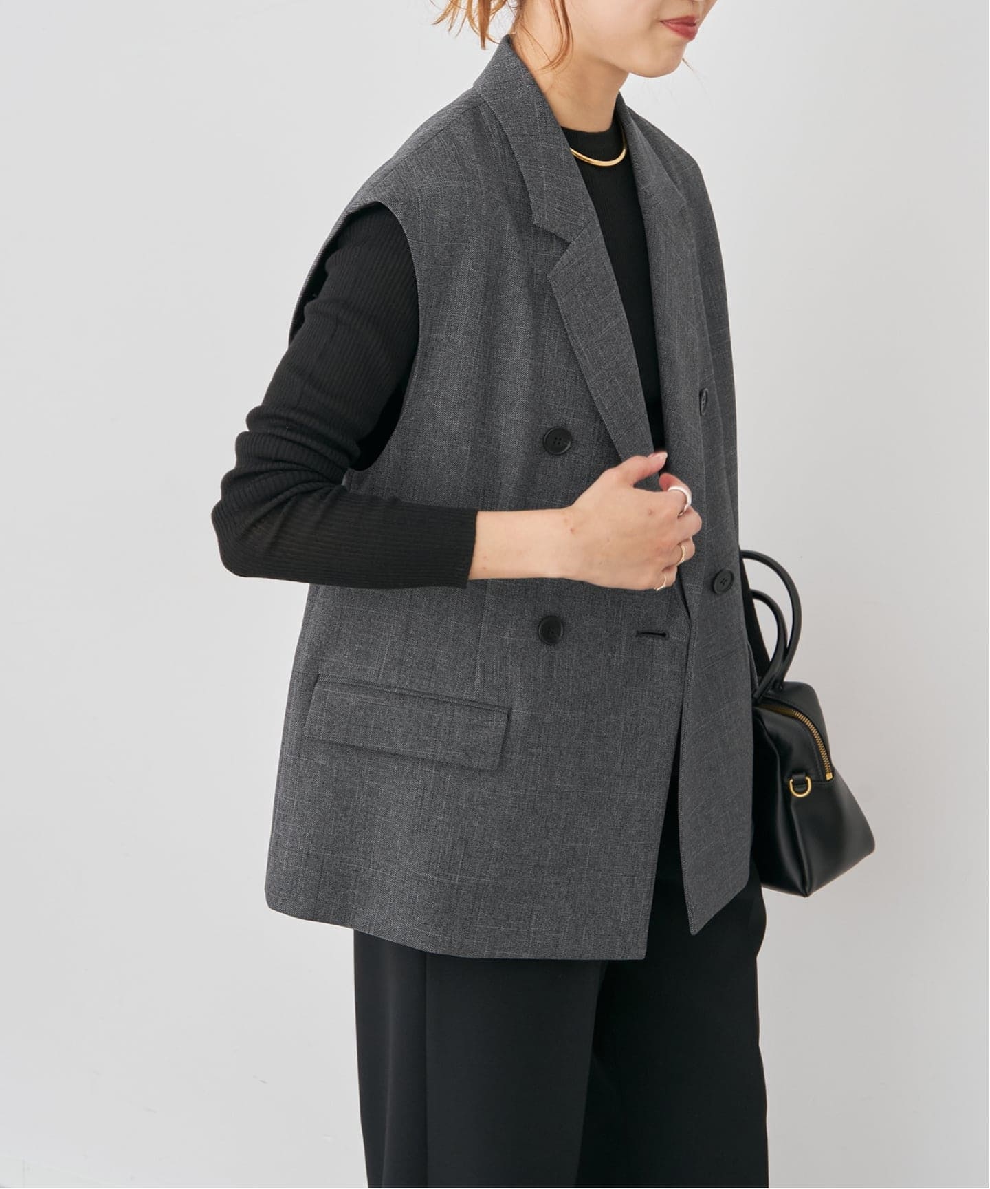 Motti Spick and Span メランジダブルブレストジレ Spick & Span｜メランジダブルブレストジレ | Rakuten Fashion