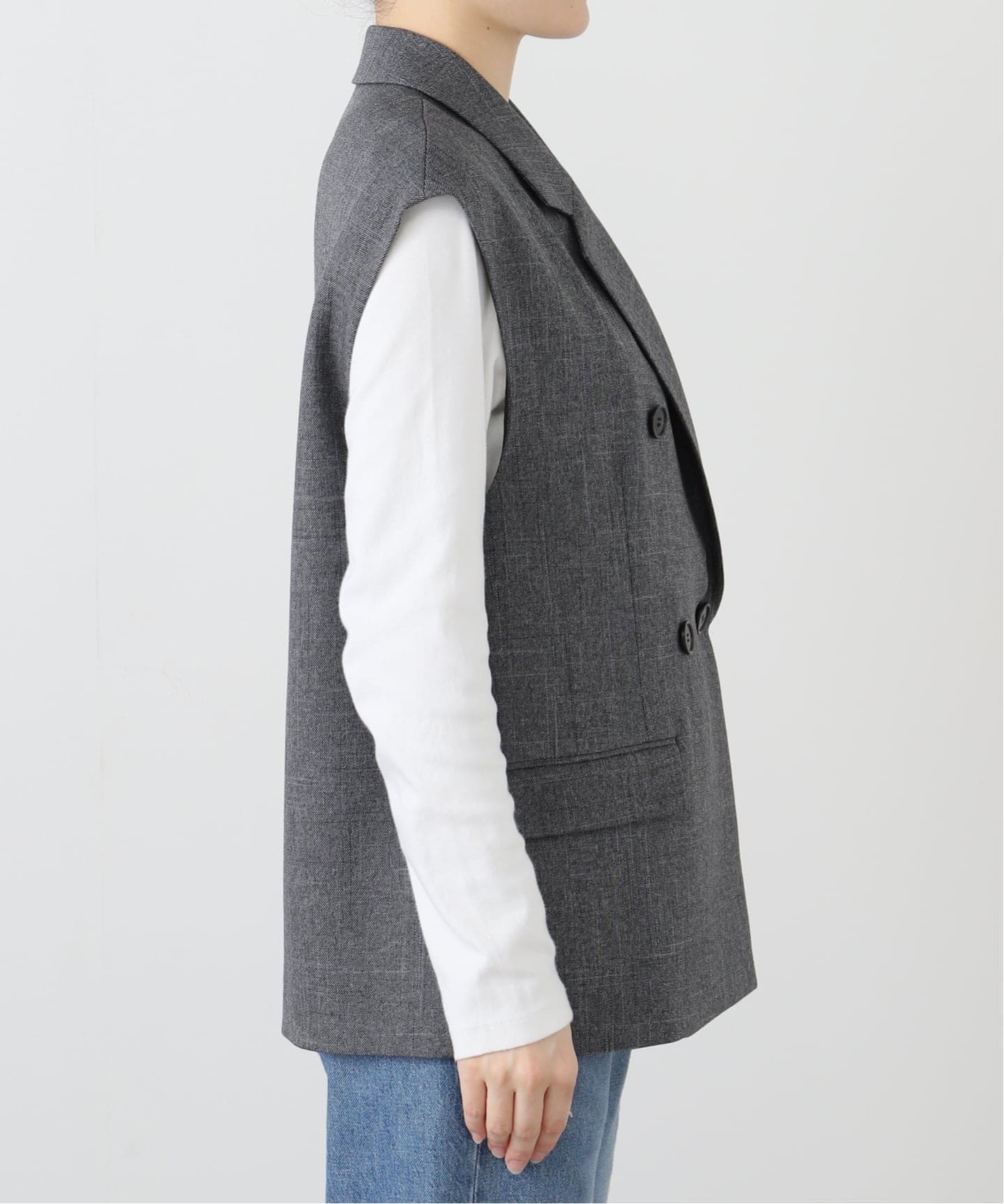 カラーミックスツィードダブルブレストジレ（ジレ）｜Spick and Span