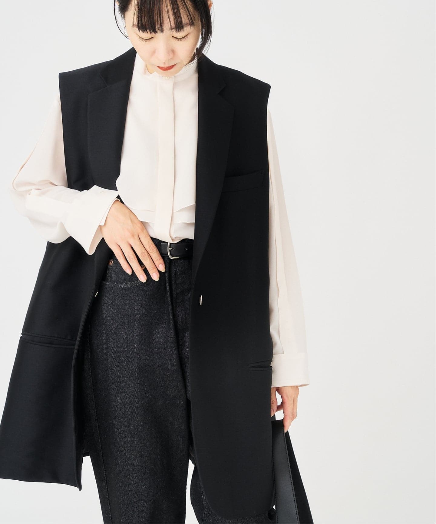 追加2》TW二重織オーバーサイズベスト（ジレ）｜HARDY NOIR