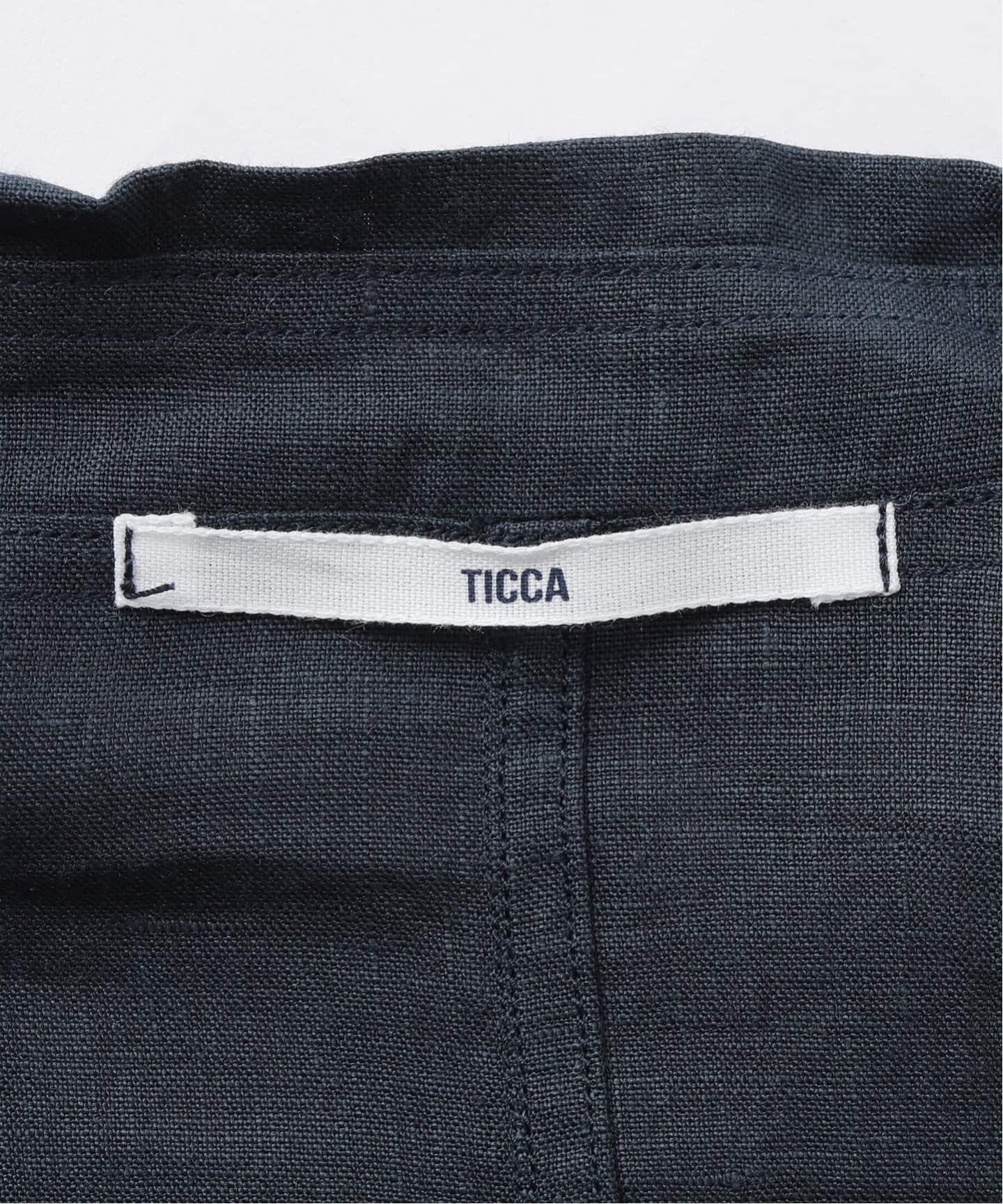 Ticca リネンシャツジャケット　黒 TICCA / ティッカ 別注リネンシャツジャケット（テーラード