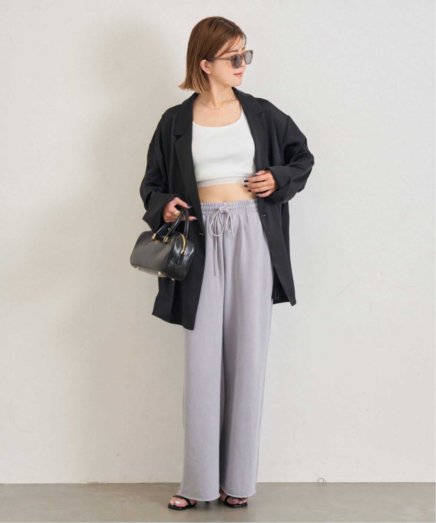 【2023SS】Spick & Spanリネンライクノーカラージャケット 紺 Spick & Span（スピックアンドスパン）の「リネンライクノー