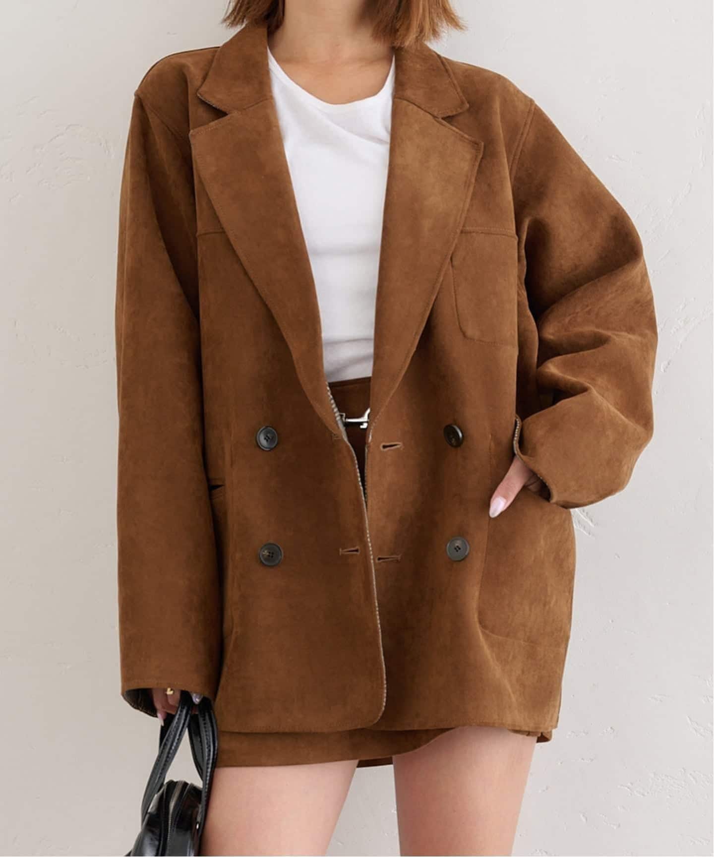 【新品未使用】U by SPICK&SPANリバーシブルオーバーダブルジャケット リバーシブルオーバーダブルジャケット（その他ジャケット・スーツ