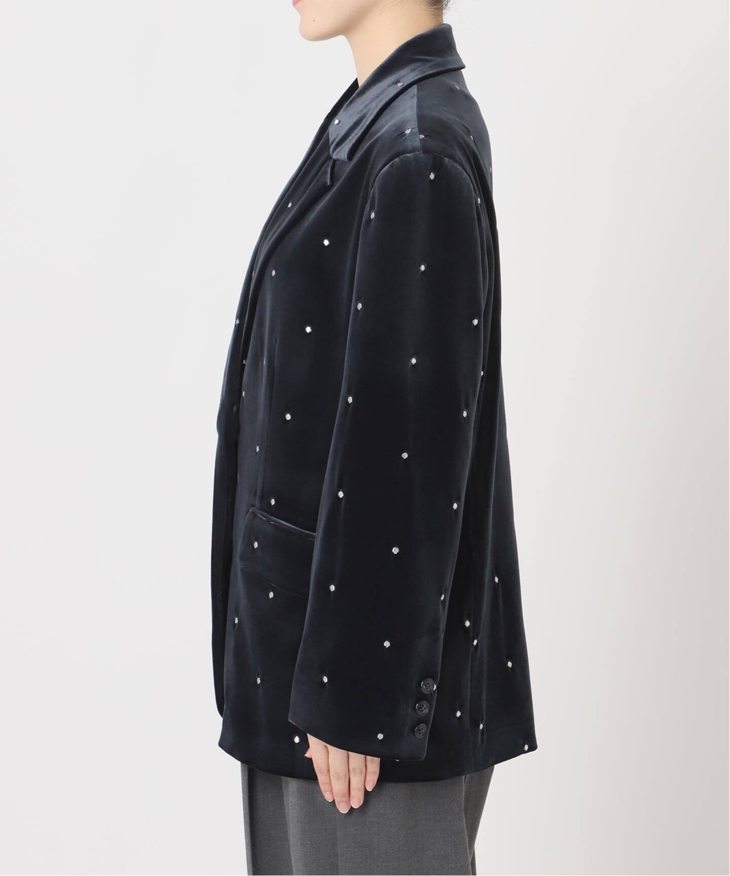 ユー バイ スピック＆スパン（U by SPICK&SPAN）/ドット刺繍ベロアジャケット ドット刺繍ベロアジャケット（テーラードジャケット）｜U by