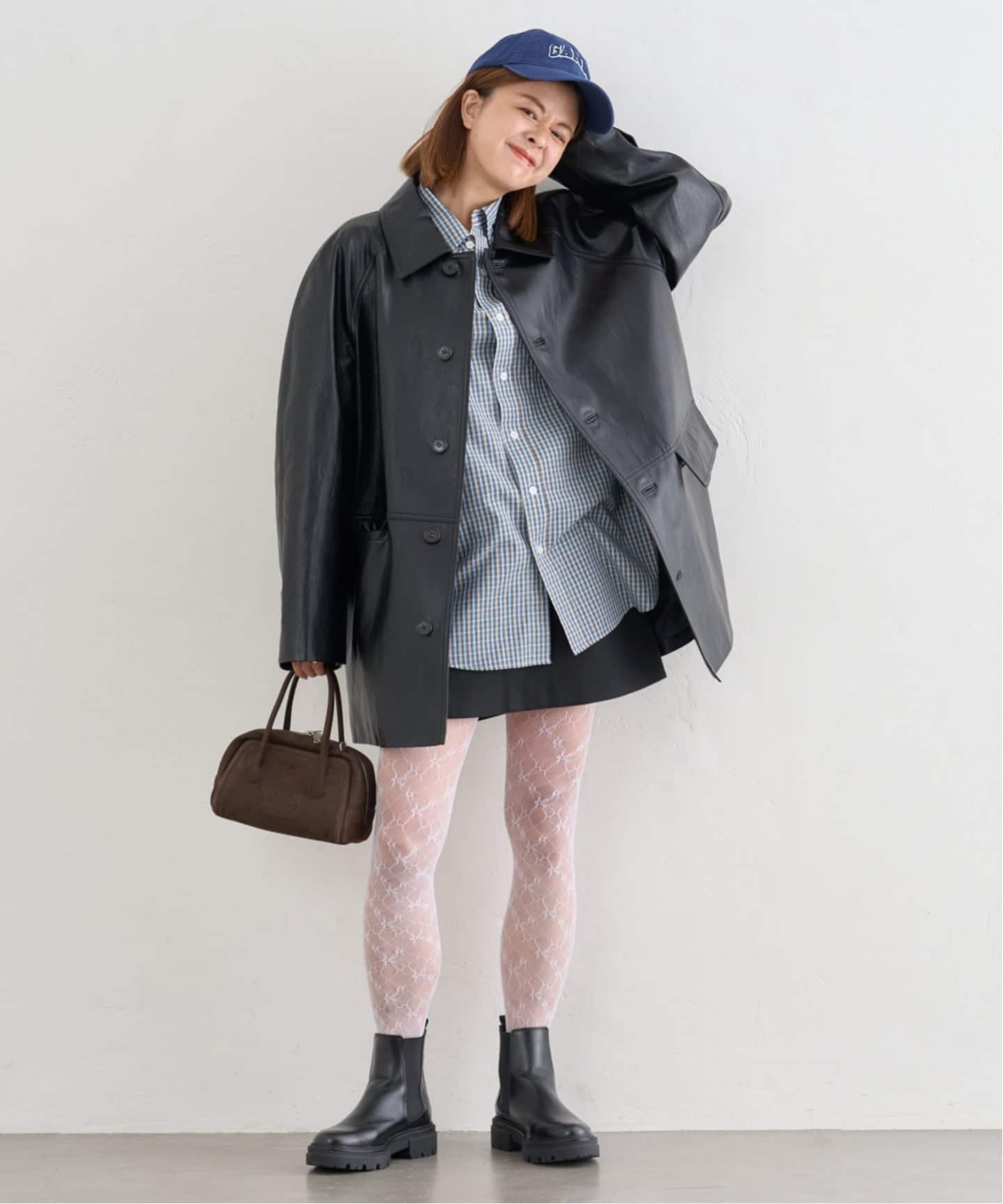 ジャケット・アウター Dunst UNISEX LEATHER HALF JACKET DUNST/ダンスト UNISEX LILY VEGAN LEATHER ハーフ ジャケット（その他