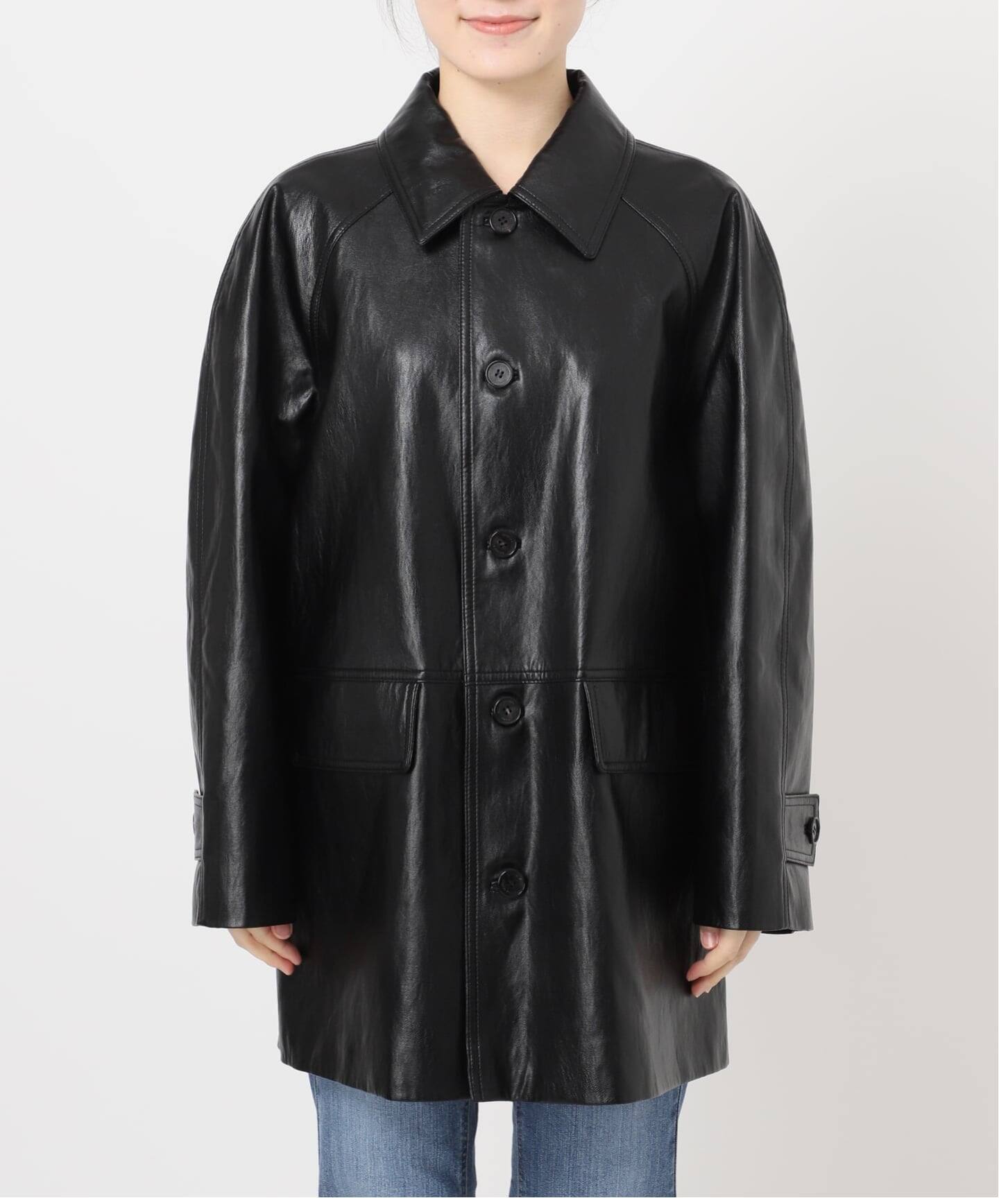 DUNST/ダンスト UNISEX LILY VEGAN LEATHER ハーフ ジャケット