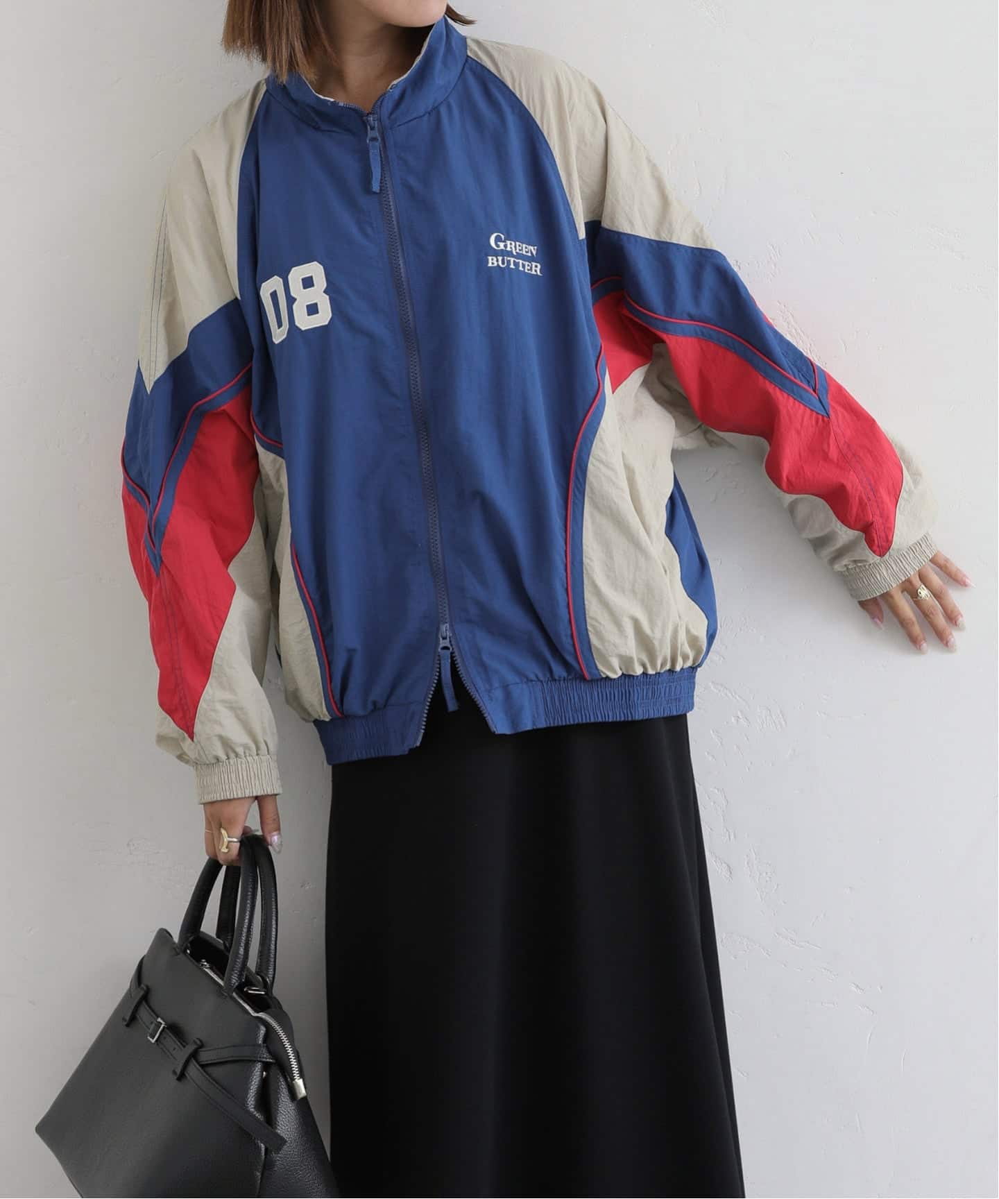 ジャケット [GREEN BUTTER] Two-way Windbreaker Jacket : 2color 予約》GREEN BUTTER/グリーンバター Two-way Windbreaker Jacket