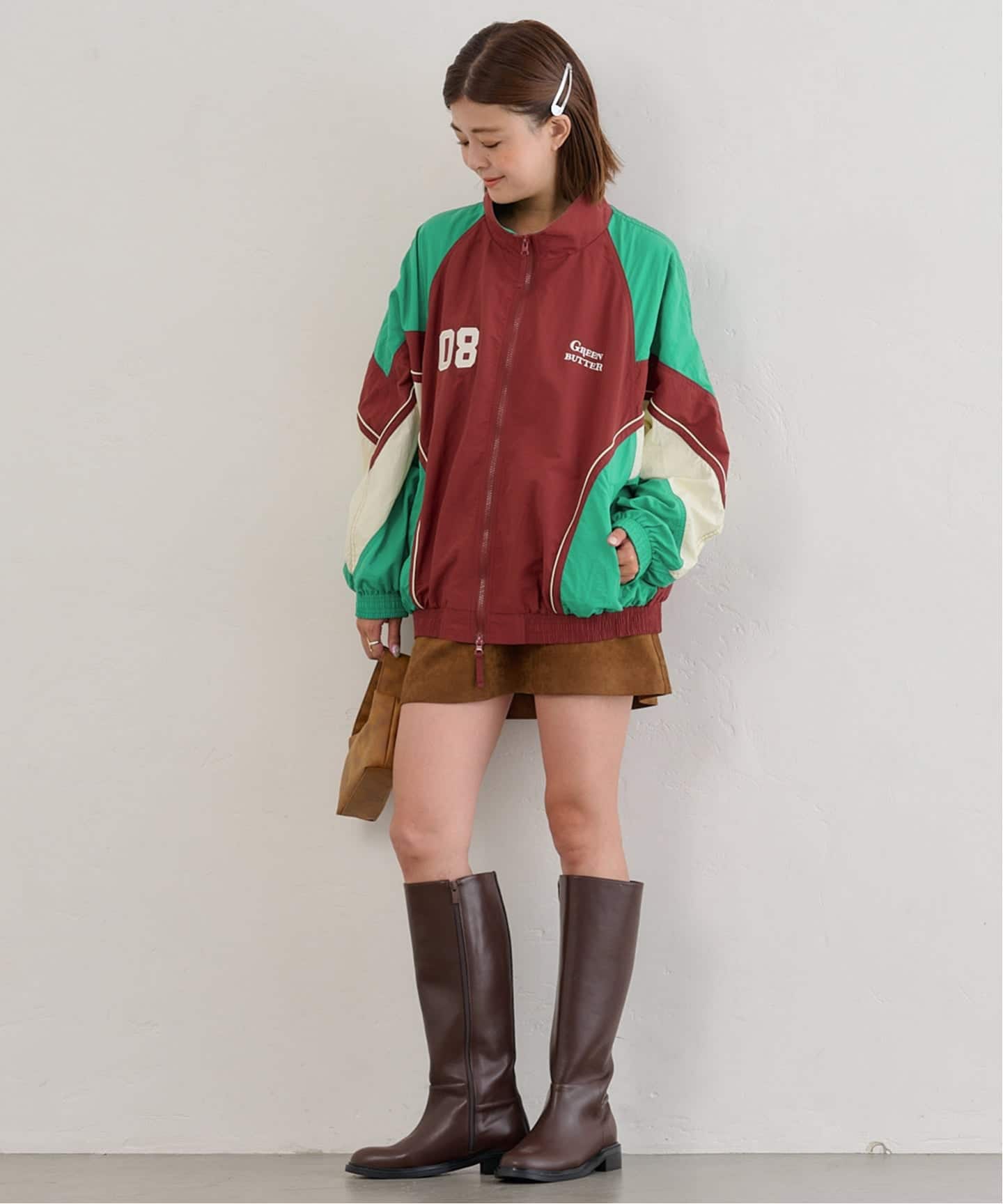 ジャケット [GREENBUTTER] Two-way Windbreaker Jacket 予約》GREEN BUTTER/グリーンバター Two-way Windbreaker Jacket