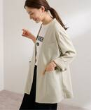 ノーカラーオーバージャケット