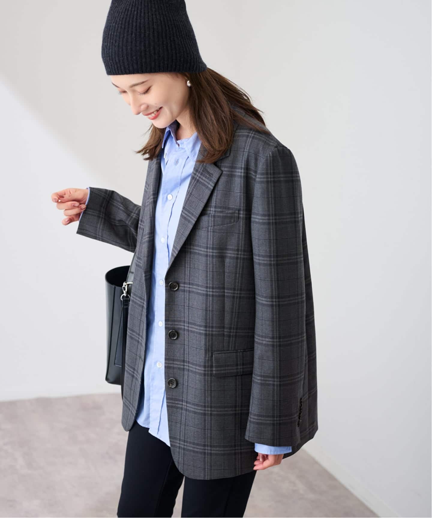 【 フレームワーク 】テーラードジャケット グレンチェック 入園式 卒園 グレー グレンチェックシングルジャケット（テーラードジャケット