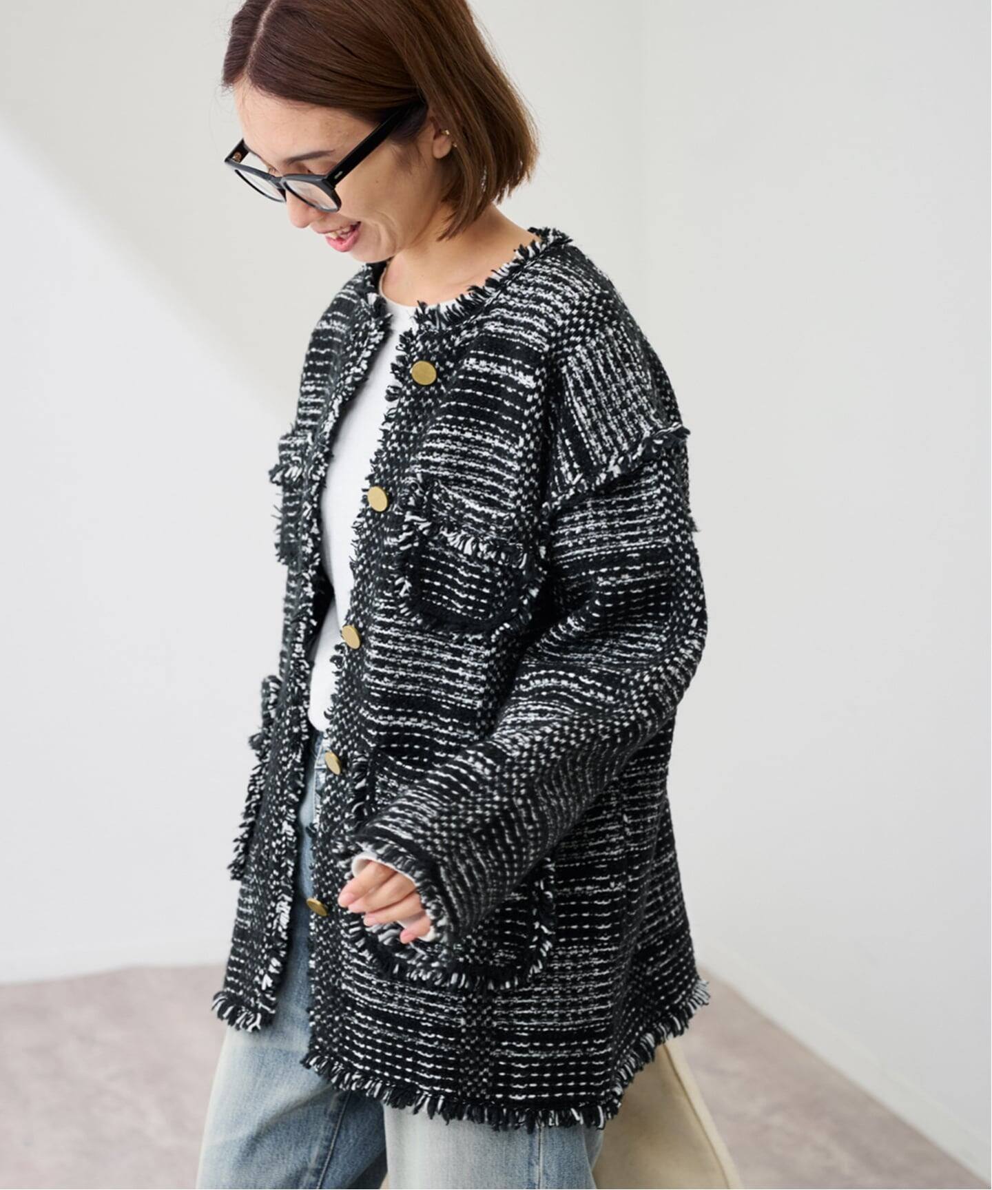 ツイードライクニットジャケット（その他ジャケット・スーツ