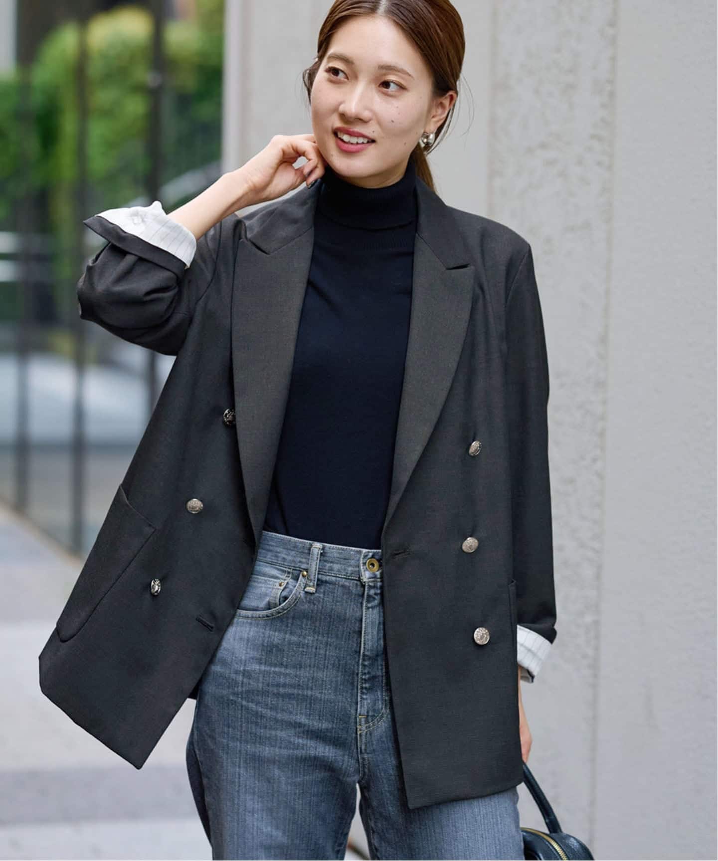 FRAMeWORK TWRカルゼDBジャケット2 ネイビー 38 ≪追加≫TWRカルゼDBジャケット（テーラードジャケット